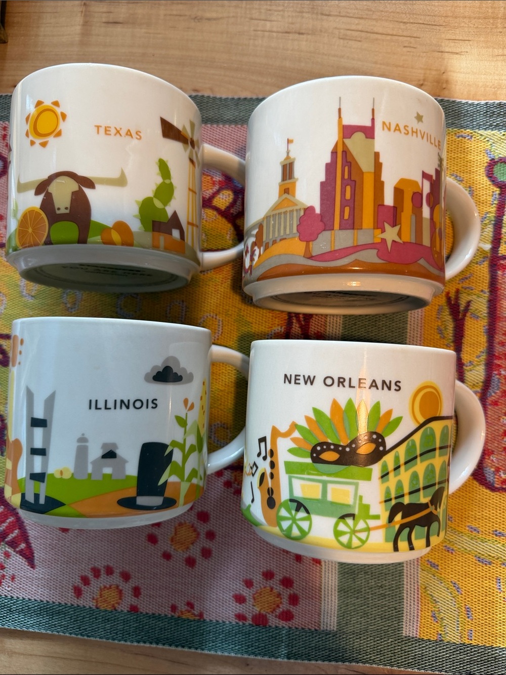 Starbucks  Mug Collection - Texas, Nashville, Illinois, New Orleans